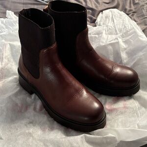 Elegant Brown Leather Ankle Boots for Women
